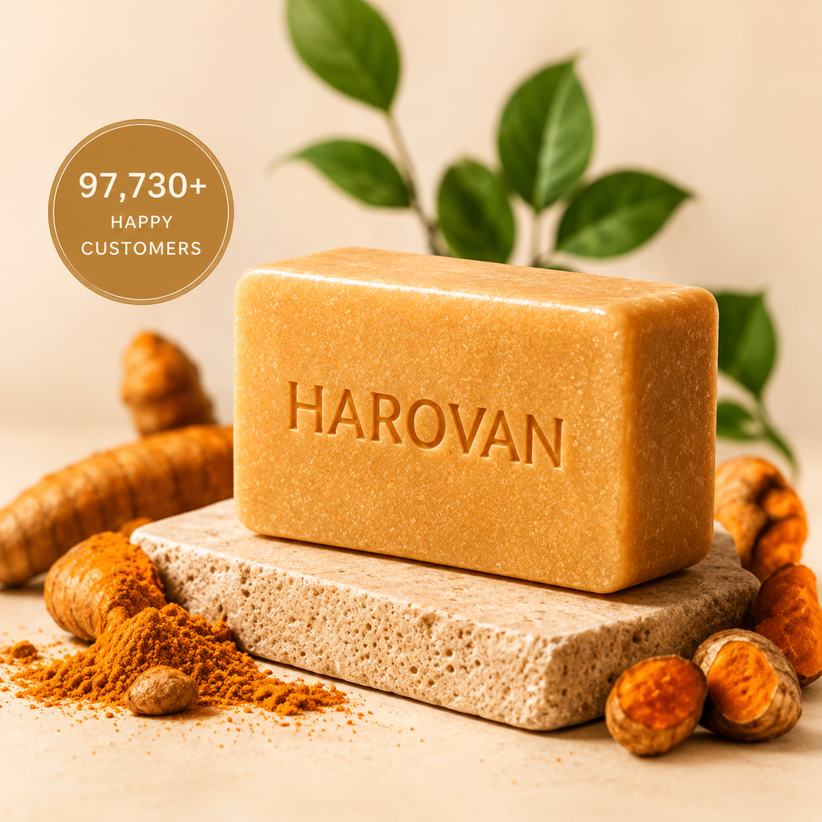 HAROVAN turmeric kojic soap with turmeric